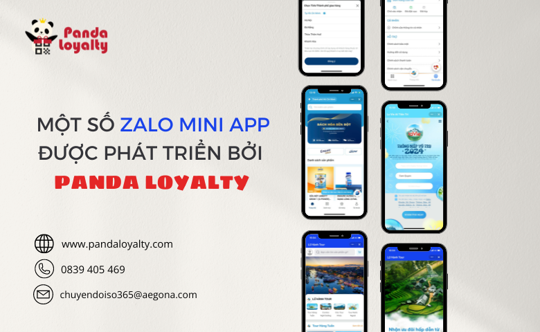Các Mini App Zalo nổi bật đang có mặt trên Zalo do Panda Loyalty phát triển