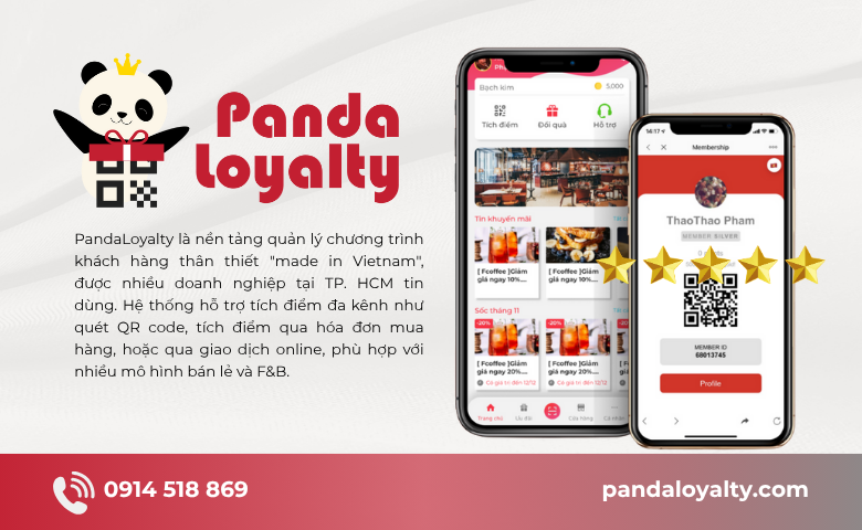 Panda Loyalty là phần mềm tích điểm và chăm sóc khách hàng toàn diện
