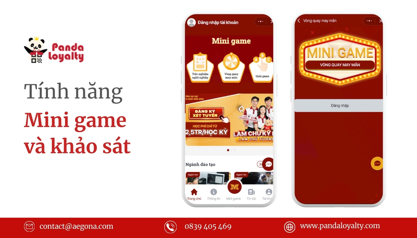 Tính năng mini game tại zalo mini app ngành giáo dục