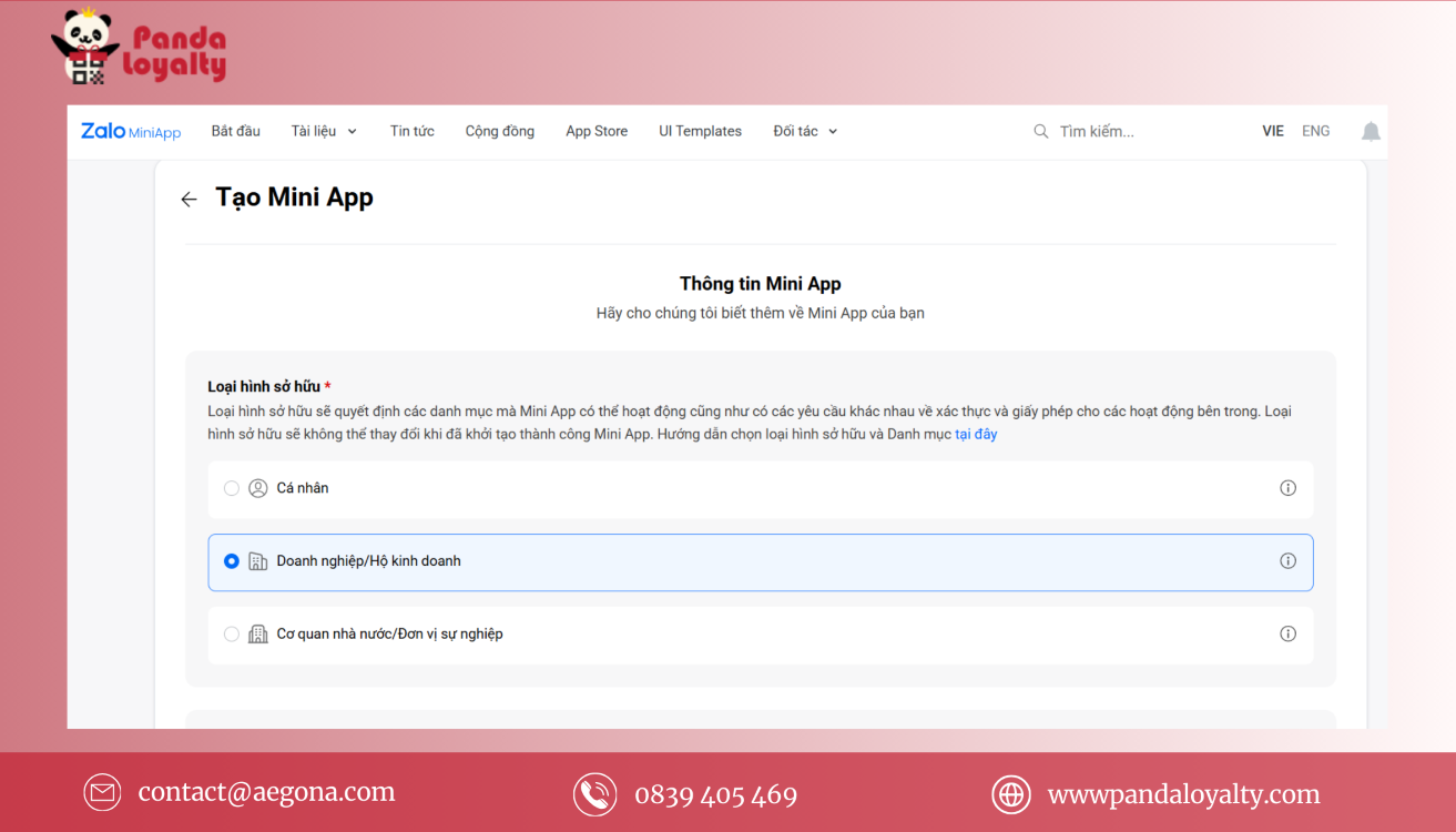 Xác thực chủ sở hữu Mini App