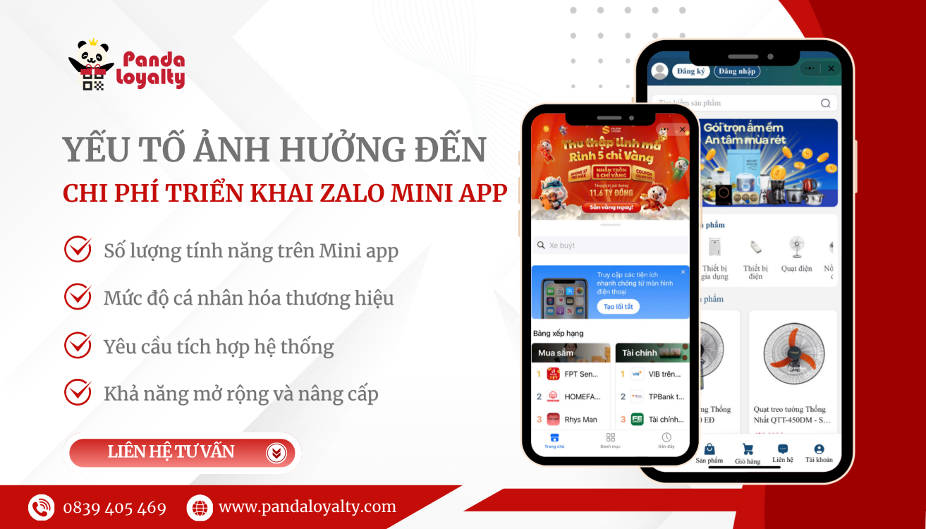 Những yếu tố tác động đến chi phí triển khai Zalo Mini App