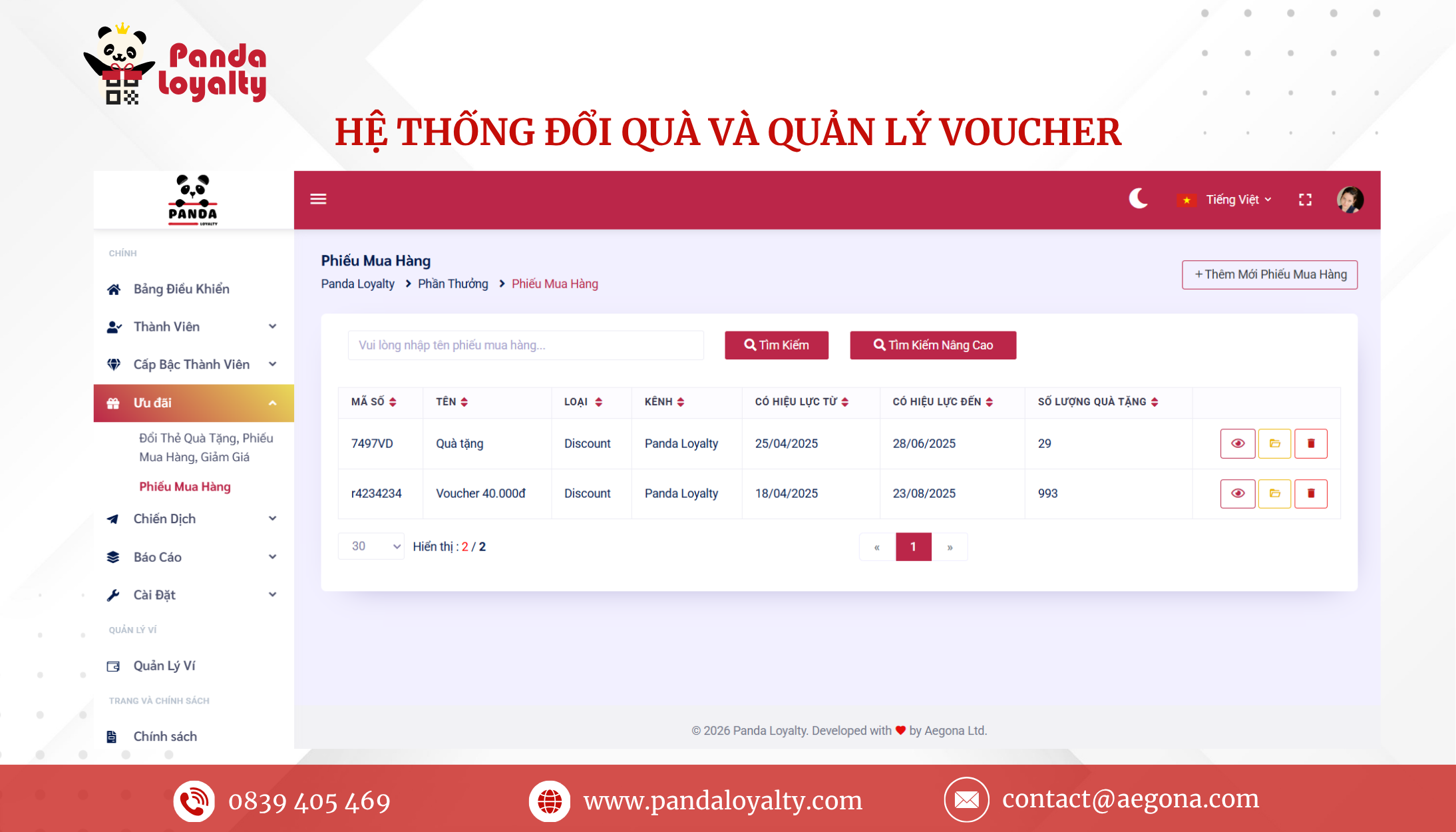 Hệ thống đổi quà và Quản lý Voucher tự động