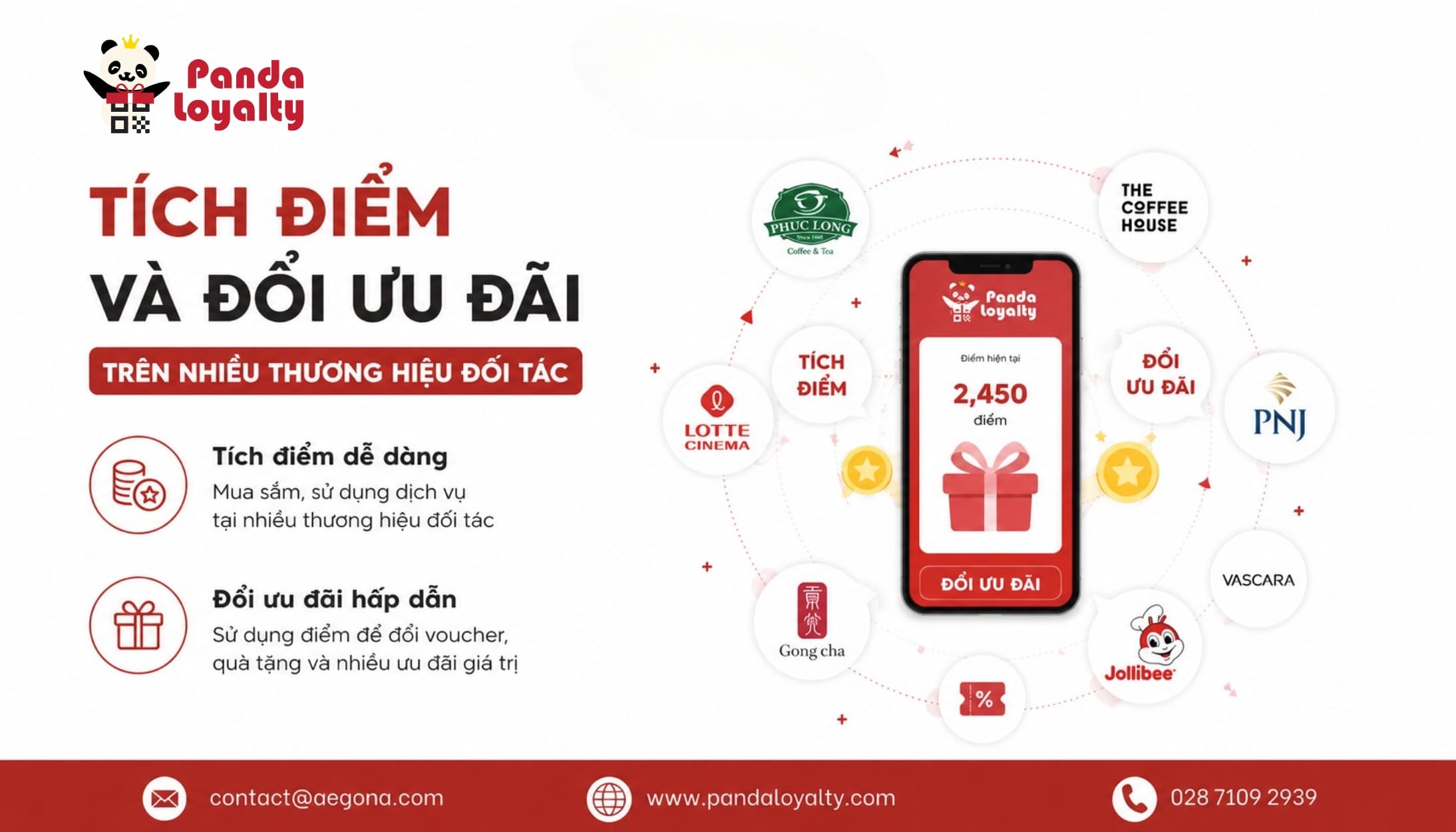 Tích điểm và đổi ưu đãi trên nhiều thương hiệu đối tác 