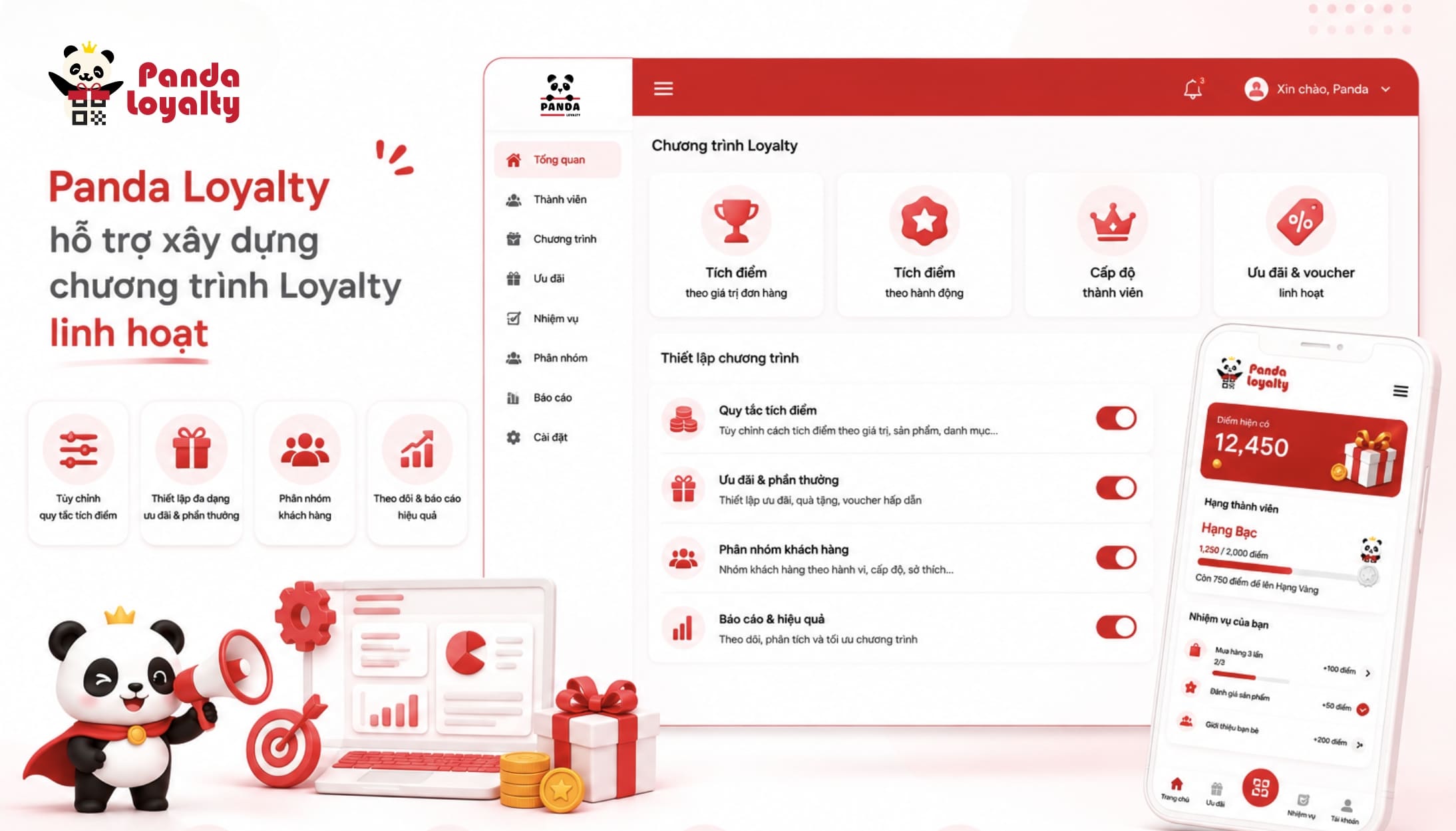 Panda Loyalty hỗ trợ xây dựng chương trình Loyalty linh hoạt