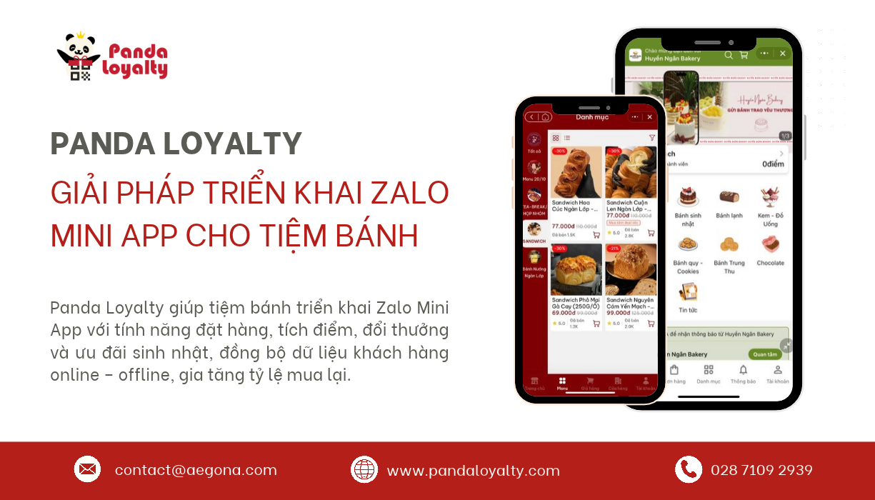 Panda Loyalty – Giải pháp triển khai Zalo Mini App cho tiệm bánh